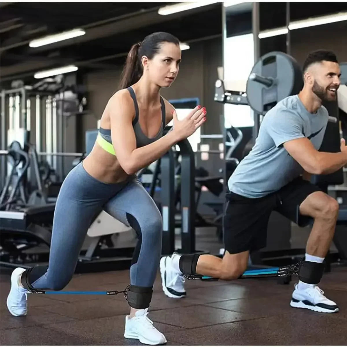 Resistance Band Set with Ankle Straps - Leg & Booty Trainer