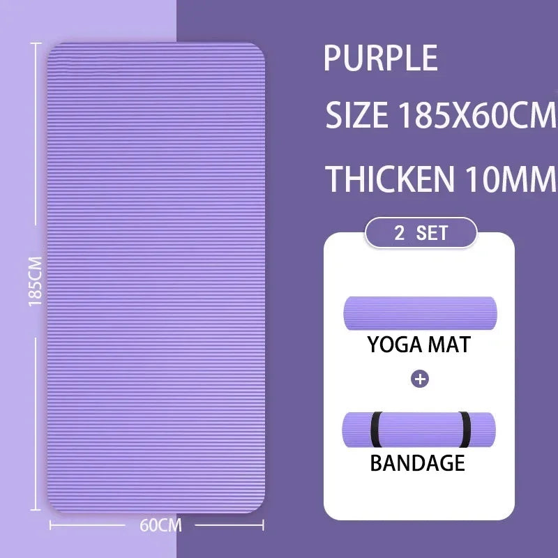 Extra Thick Yoga Mat - 15mm NBR Foam for Comfort & Support