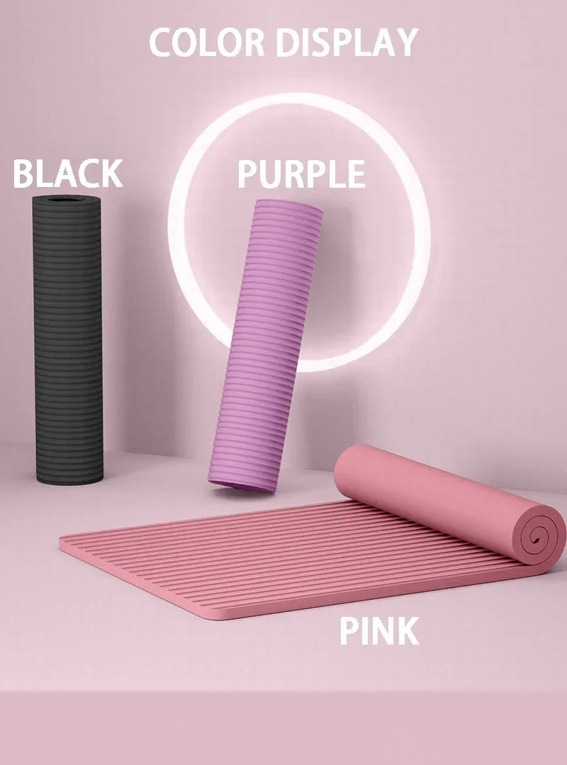 Extra Thick Yoga Mat - 15mm NBR Foam for Comfort & Support