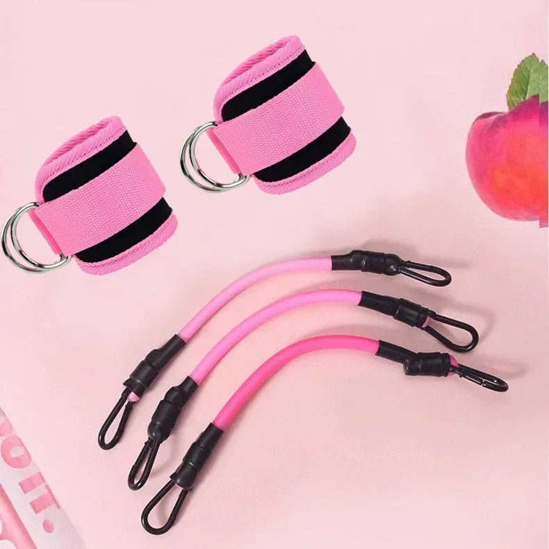 Resistance Band Set with Ankle Straps - Leg & Booty Trainer