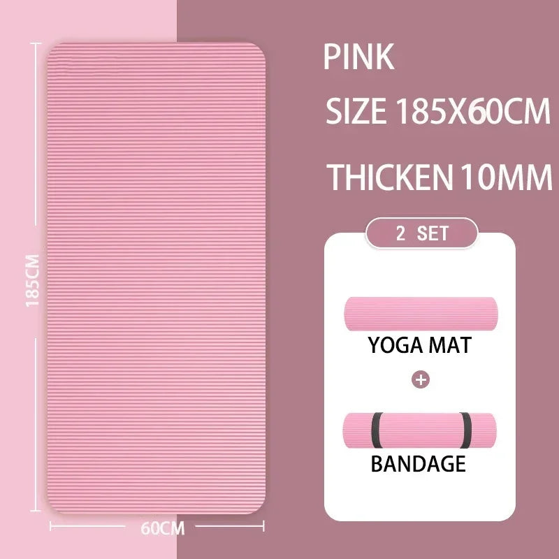 Extra Thick Yoga Mat - 15mm NBR Foam for Comfort & Support