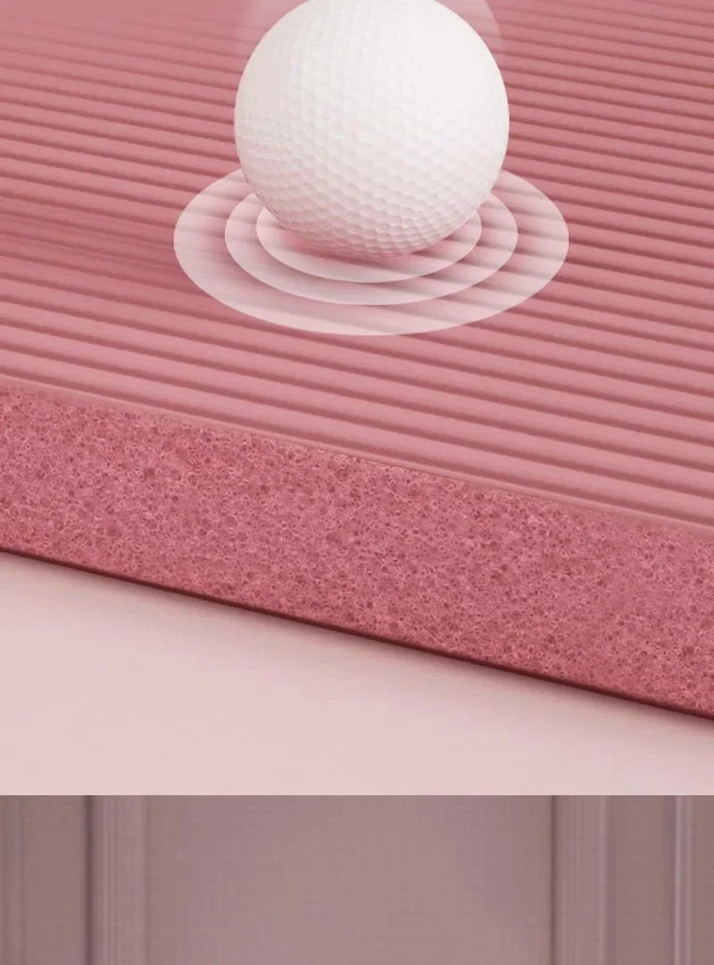 Extra Thick Yoga Mat - 15mm NBR Foam for Comfort & Support