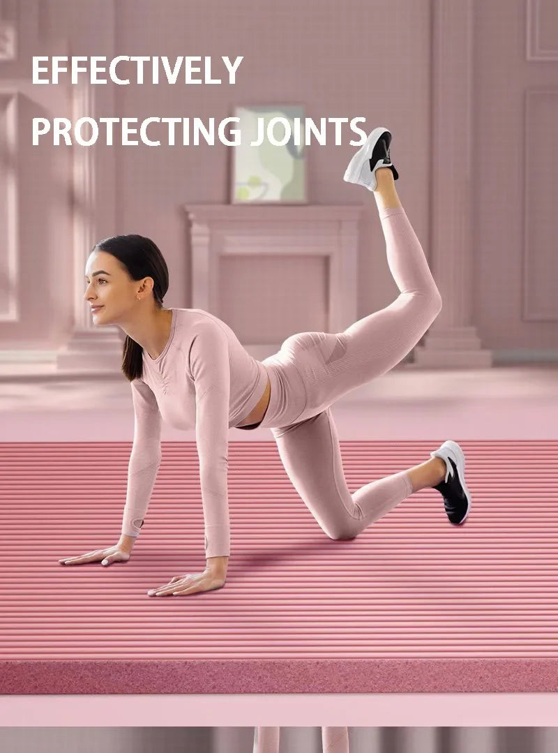 Extra Thick Yoga Mat - 15mm NBR Foam for Comfort & Support
