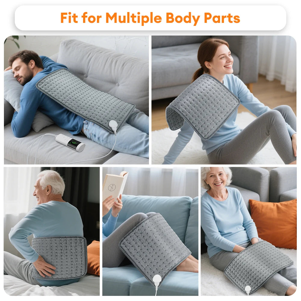 Electric Heating Pad - 9 Temperature Levels for Pain Relief & Warmth