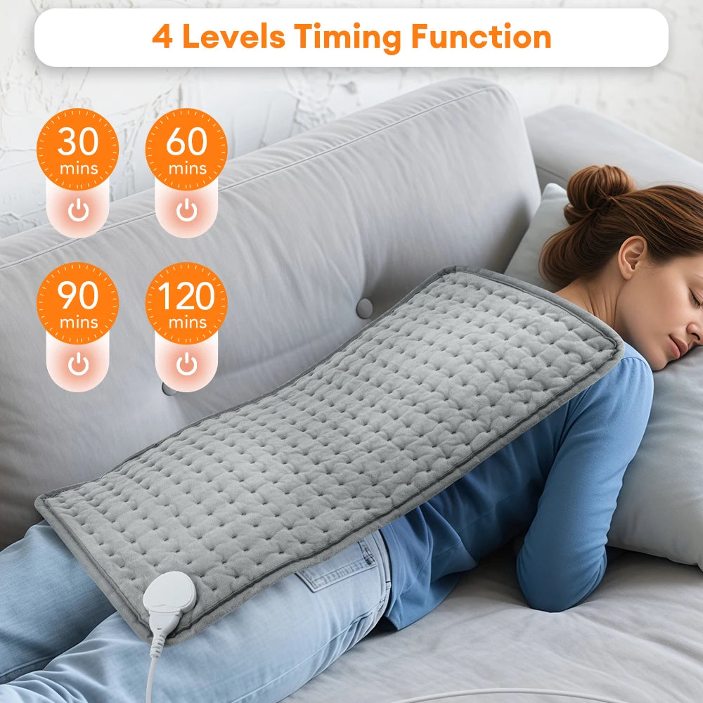 Electric Heating Pad - 9 Temperature Levels for Pain Relief & Warmth