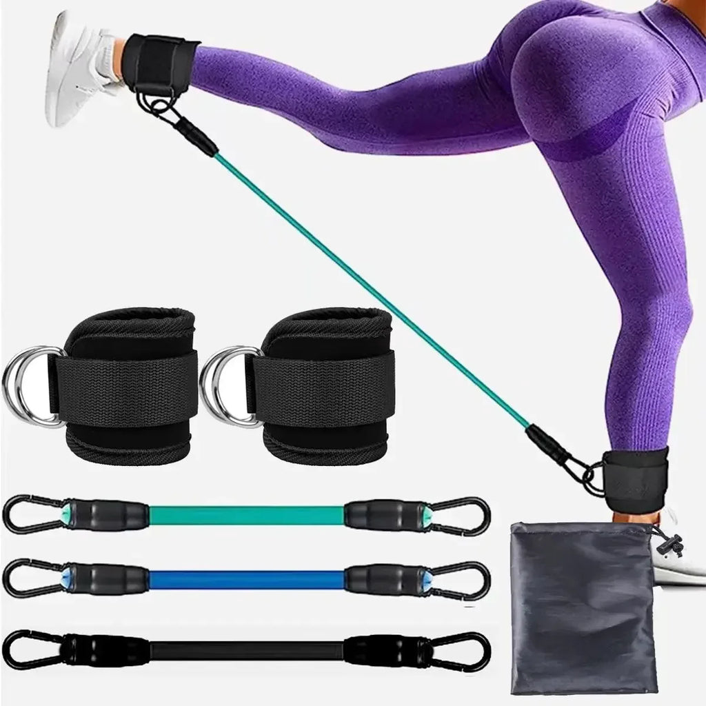 Resistance Band Set with Ankle Straps - Leg & Booty Trainer