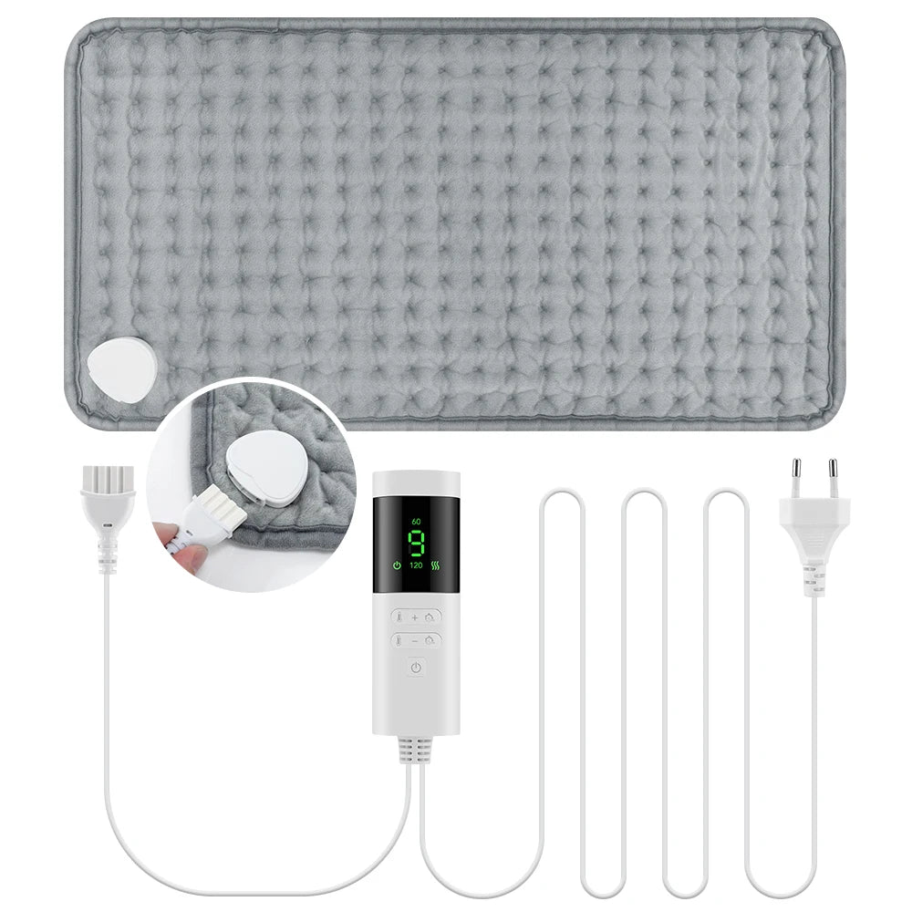 Electric Heating Pad - 9 Temperature Levels for Pain Relief & Warmth