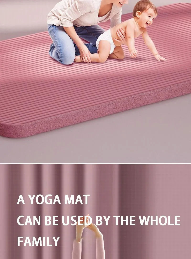 Extra Thick Yoga Mat - 15mm NBR Foam for Comfort & Support