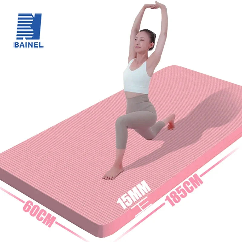 Extra Thick Yoga Mat - 15mm NBR Foam for Comfort & Support