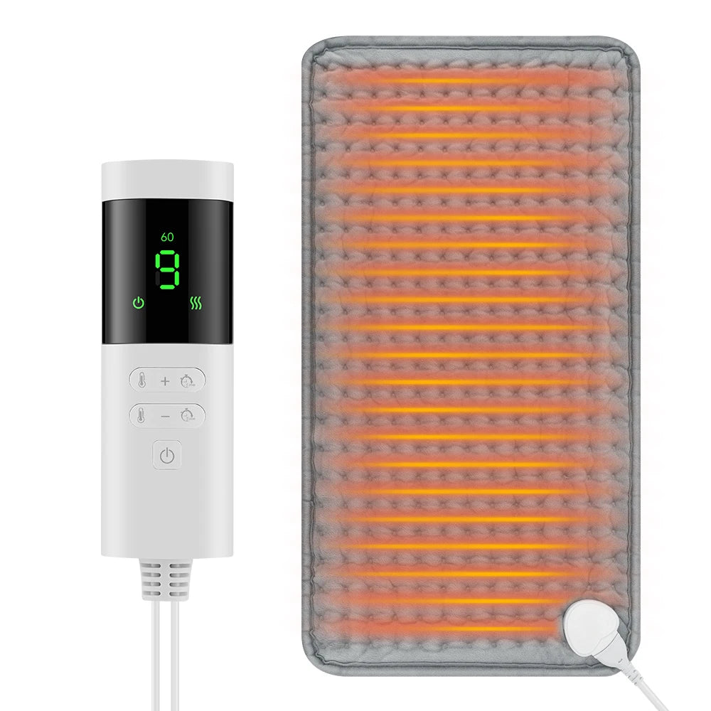 Electric Heating Pad - 9 Temperature Levels for Pain Relief & Warmth