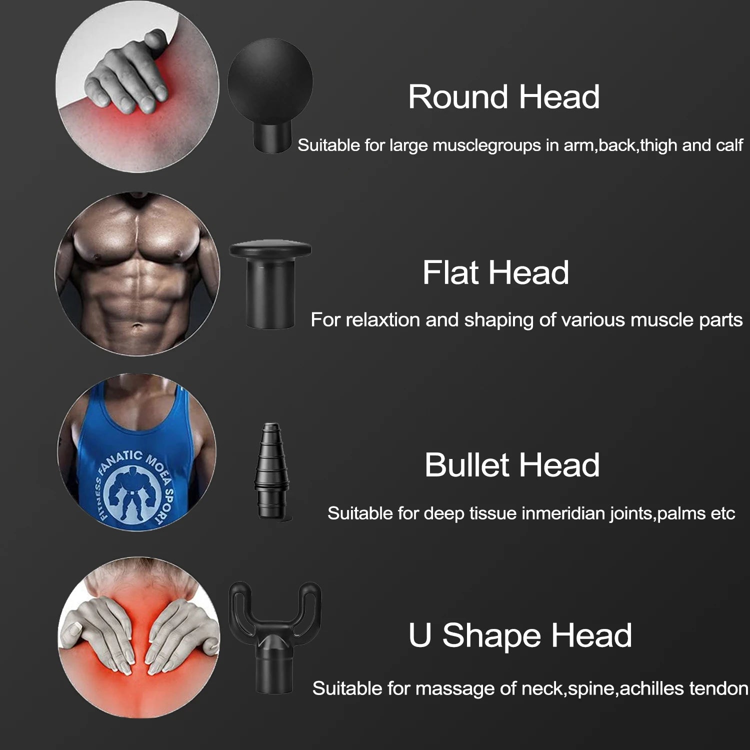 Deep Tissue Massage Gun - 6 Speed Percussion Massager
